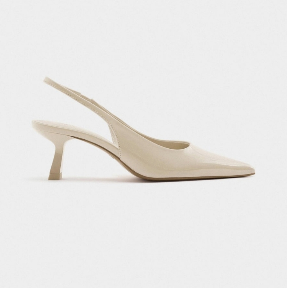 Zara PATENT EFFECT HEELED SHOES bloggers favorite - Picture 5 of 6